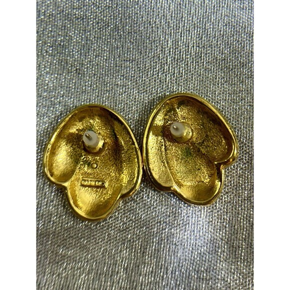 Vintage 1980s NAPIER & TRIFARI Coral Pendant, Earrings, Bracelet Set gold tone - Picture 7 of 7